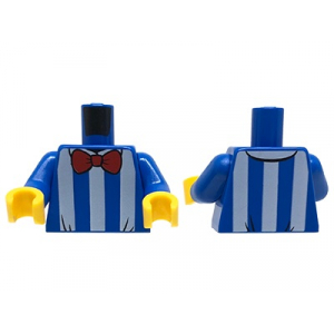 LEGO® Torso White Vertical Stripes and Red Bow
