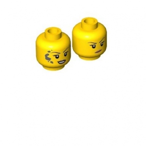 LEGO® Mini Figurine - Tête Femme Avec 2 Expressions (1D)