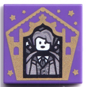 LEGO® Tile 2x2 with Chocolate Frog Card Gilderoy Lockhart