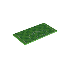 LEGO® Tile 8x16 With Bottom Tubes With Soccer