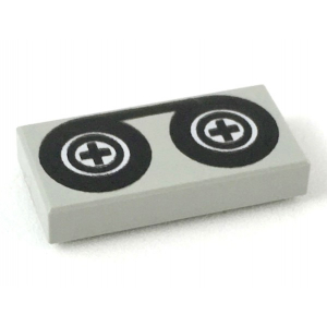 LEGO® Plate Lisse 1x2 Imprimée Cassette Audio