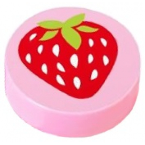 LEGO® Tile Round 1x1 Strawberry