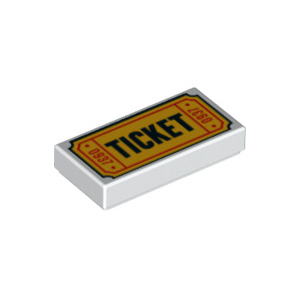 LEGO® Tile 1x2 with Groove with TICKET