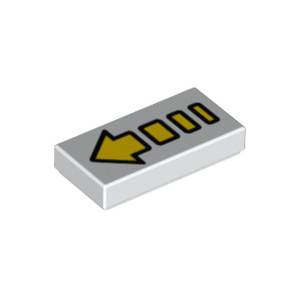 LEGO® Tile 1x2 with Groove with Yellow Arrow
