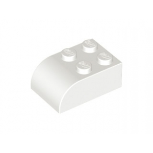 LEGO® Slope Curved 2x3 with Four Studs  White