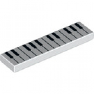 LEGO® Tile 1x4 Decorated Piano Keys Pattern