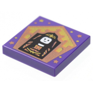 LEGO® Tile 2x2 with Chocolate Frog Card Rowena Ravenclaw