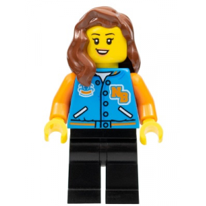 LEGO® Minifigure Female with Sports Jacket Black Legs