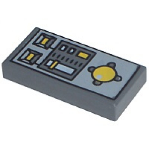 LEGO® Tile 1x2 with Vehicle Control Panel Pattern