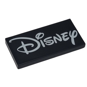 LEGO® Plate Lisse 2x4 Logo Disney Imprimé