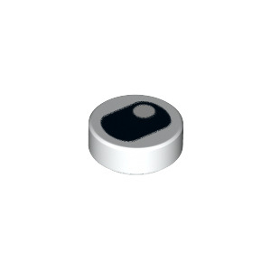 LEGO® Plate Lisse Ronde 1x1 Imprimée Oeil Ovale