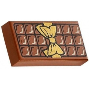 LEGO® Tile 1x2 with Groove with Candy Bar Chocolate Blocks