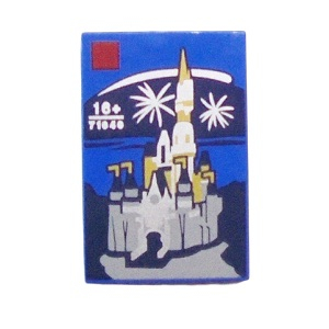 LEGO® Tile 2x3 with Disney Castle Pattern