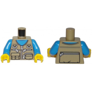 LEGO® Mini-Figurines - Torse Gilet de Pêcheur Chasseur (2M)