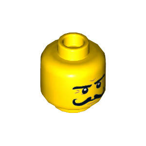 LEGO® Minifigure Head moustache Curly Long