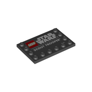 LEGO® Plate Lisse 4x6 Imprimée "Scout Trooper" Star-Wars