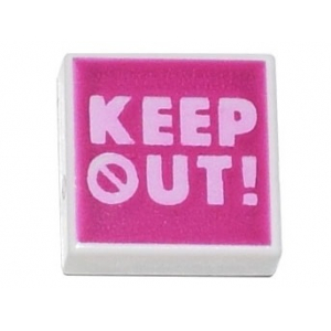 LEGO® Tile 1x1 With Keep Out Printed