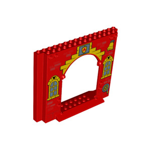 LEGO® Panel 4x16x10 with Curved Yellow Windows