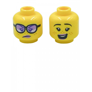 LEGO® Mini Figurine - Tête Femme Avec 2 Expressions (1M)