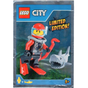 LEGO® Polybag City Mini Figurine le Plongeur et le Requin