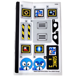 LEGO® Autocollant - Stickers Sonic 21331 - Planche 1