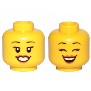 LEGO® Mini Figurine - Tête Femme Avec 2 Expressions (1I)