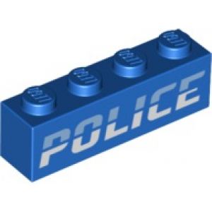 LEGO® Brick 1x4 Police Pattern