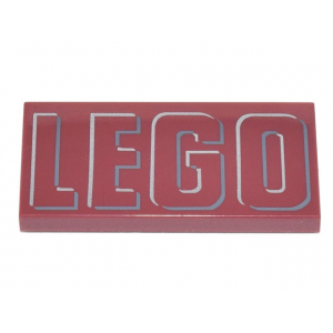 LEGO® Plate Lisse 2x4 Imprimée Logo "LEGO"