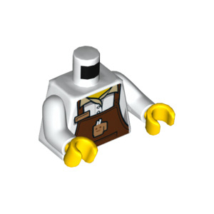 LEGO® Minifigure Torso Reddish Brown Apron with Cup