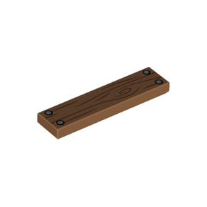 LEGO® Plate Lisse 1x4 Imprimée Avec Effet Bois et Clous