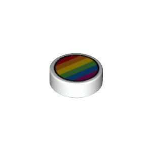 LEGO® Plate Lisse Ronde 1x1 Imprimée Multicolores