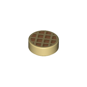 LEGO® Tile Round 1x1 with Waffle Medium Nougat