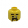 LEGO® Minifigure - Head Black Bushy Moustache