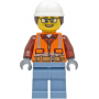 LEGO® Mini-Figurine Travaux - Femme avec Casque de Chantier