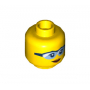 LEGO® Minifigure Head Female Glasses Light Blue