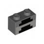 LEGO® Brick 1x2 with Minecraft Pixelated Forge Pattern