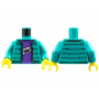 LEGO® Torso Jacket with Zipper Dark Purple Shirt with White