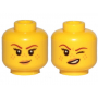 LEGO® Mini-Figurine Tête Femme Avec 2 Expressions (3O)