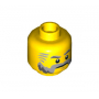 LEGO® Mini-Figurine Tête Homme avec Barbe Grise (3D)