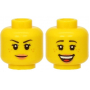LEGO® Mini-Figurine Tête Femme 2 Expressions (4R)