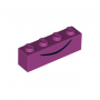 LEGO® Brick 1 x 4 with Black Curved Line Pattern