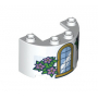 LEGO® Cylindre Demi Rond 2x4x2 Imprimée Fenêtre et Plantes