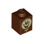 LEGO® Brick 1x1 with Cogsworth Clock Face Pattern