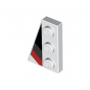 LEGO® Wedge Plate 2x3 Left with Black Dark Bluish Gray