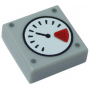 LEGO® Tile 1x1 with Groove with White and Red Gauge