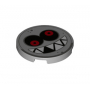 LEGO® Tile Round 3x3 with Black and Red Eyes and White Teeth