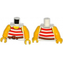 LEGO® Torso Pirate Stripes Red with Rope Bel Pattern