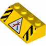 LEGO® Tuile 2x4 Imprimée Danger Travaux Réparation