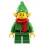 LEGO® Minifigure Elf Green Scalloped Collar with Bells