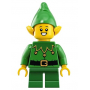 LEGO® Minifigure Elf Green Scalloped Collar with Bells